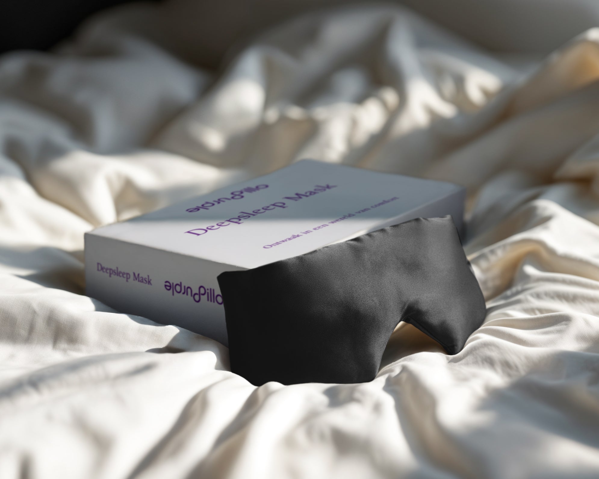Zijden Deep Sleep Maskers Zwart- Set van 2