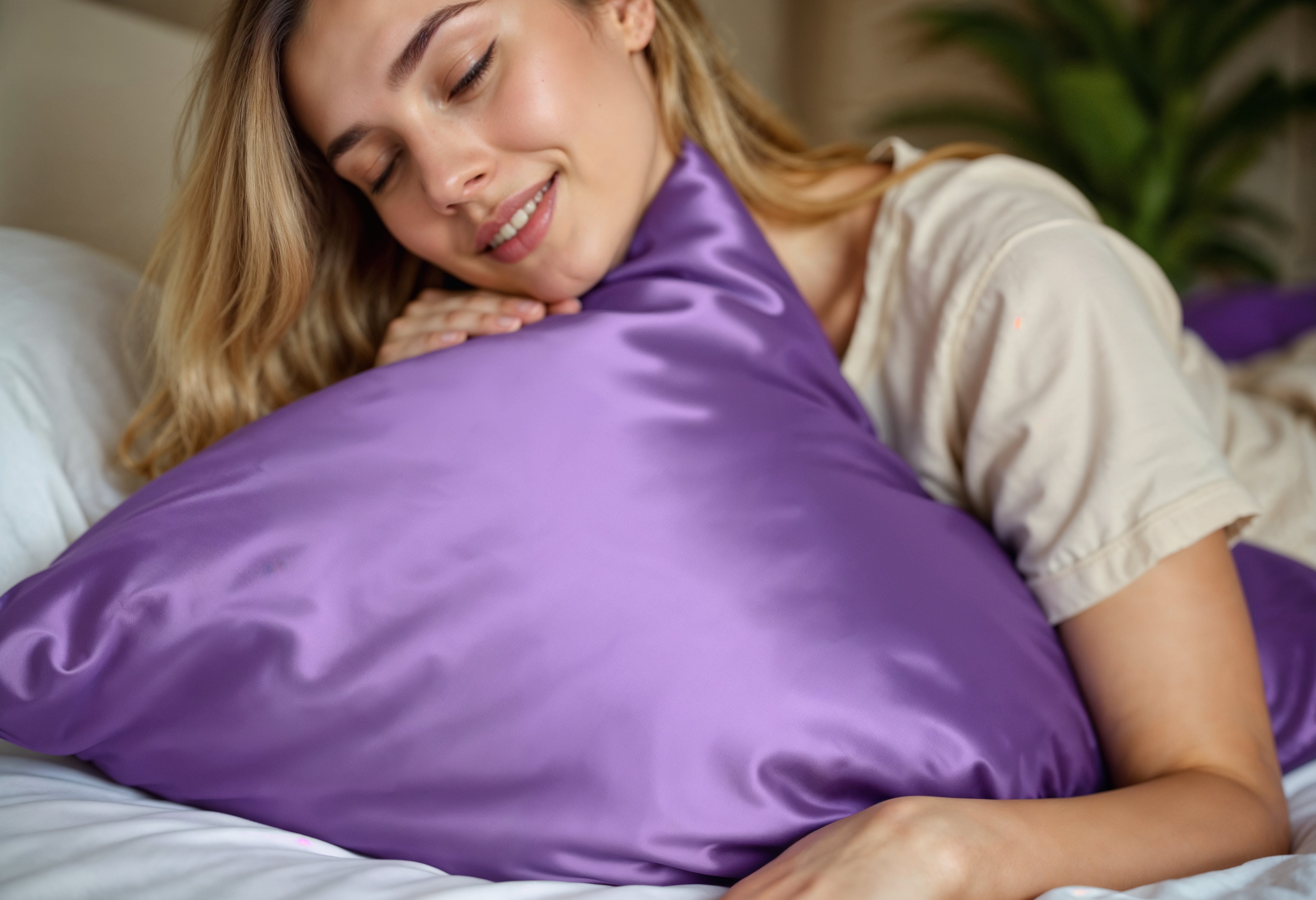 Zijden Skin Care Kussensloop Purple